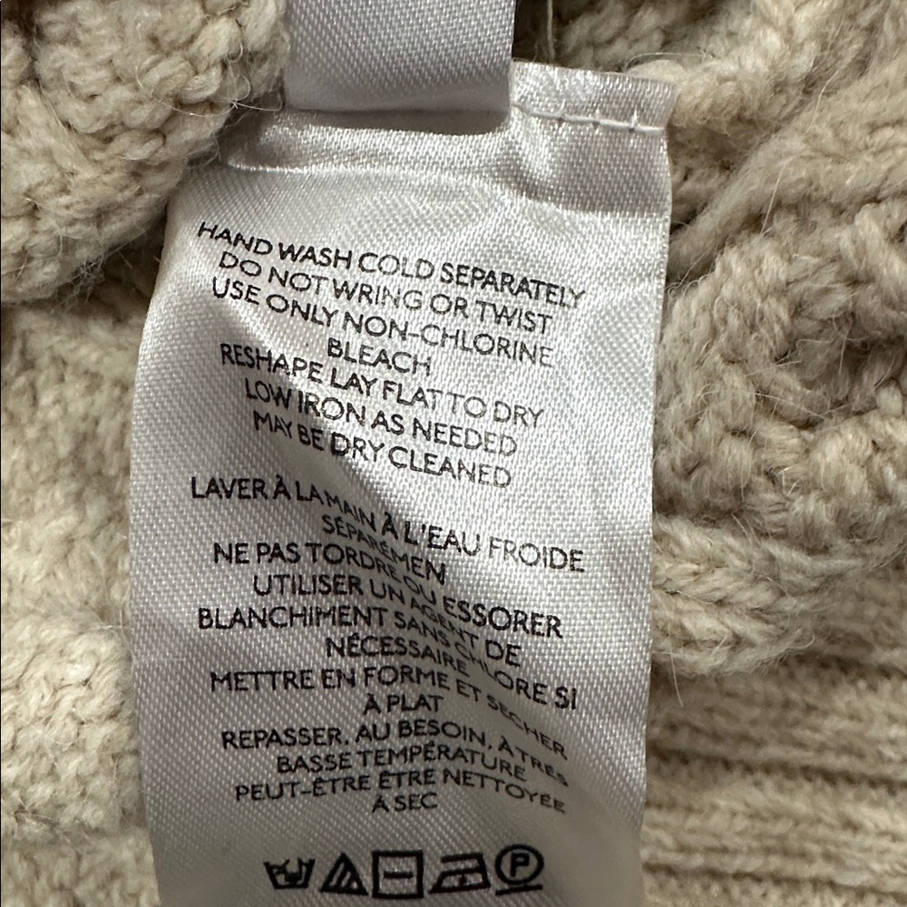 NWT Maeve Anthropology Oxford/Oatmeal color cropped cardigan women’s size L - Picture 6 of 10